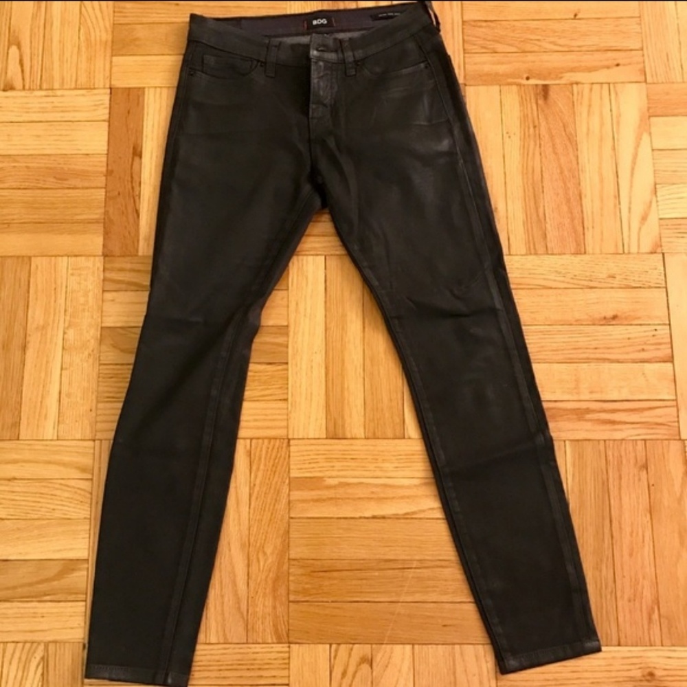BDG black shiny denim